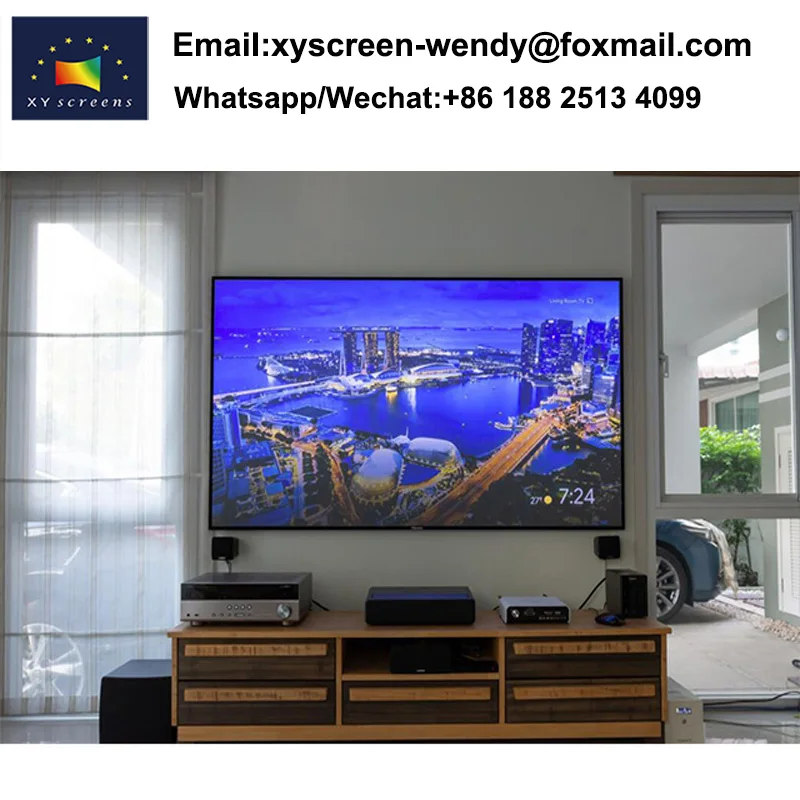 XYScreen ZHK100B PET Crystal 100-120inch 4K ALR UST Projector screen replacement lcd tv screen for fengmi 4k laser projector
