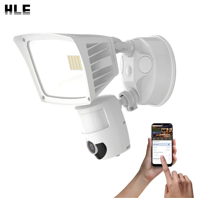 Waterproof Motion Sensor Automatically Alarm Video Led Wifi Security Light With Camera Led Light