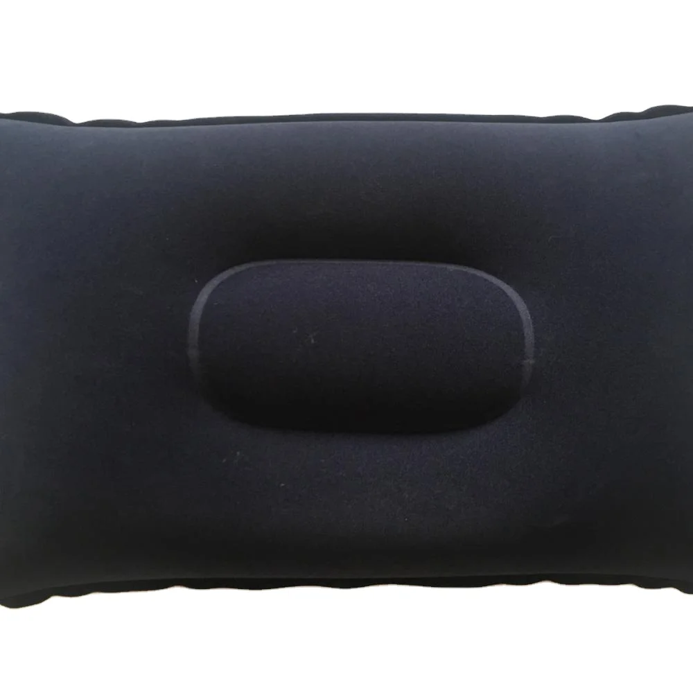 Надувная ПВХ Флокированная маленькая квадратная защитная подушка на шею для путешествий