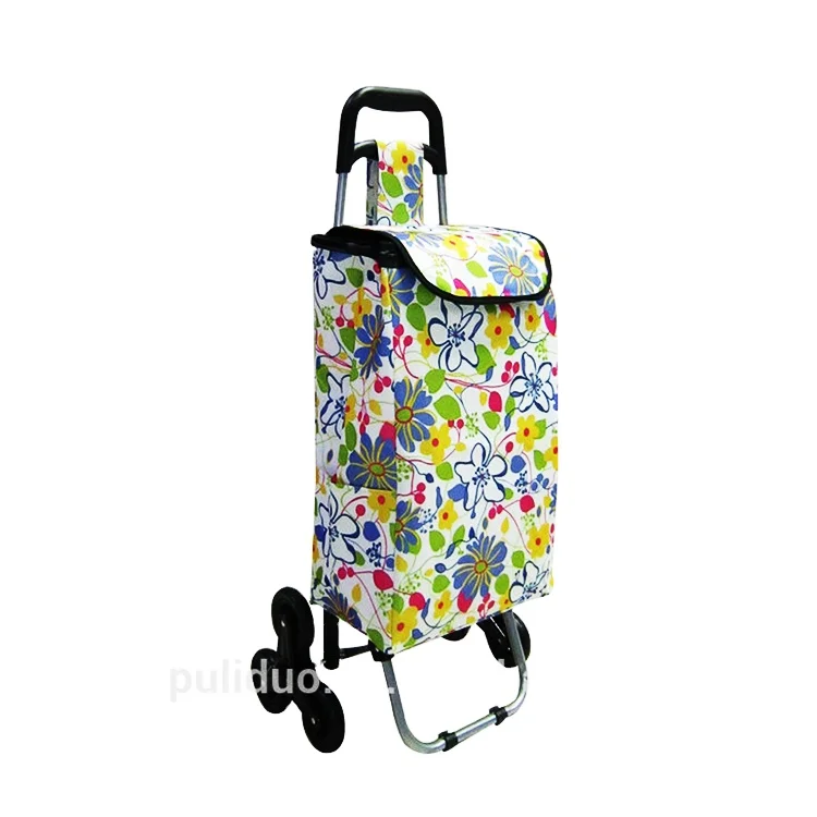 Trolley 2 Wheel Dolly Grocery Foldable Climbing Stair 6 Wheel Hand Shopping Trolley Luggage Cart