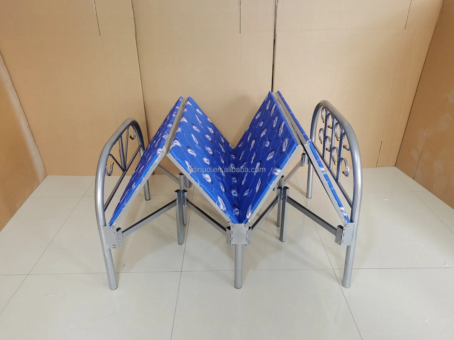 Metal bed frame cheap price portable wall kids hotel metal single folding beds for adults