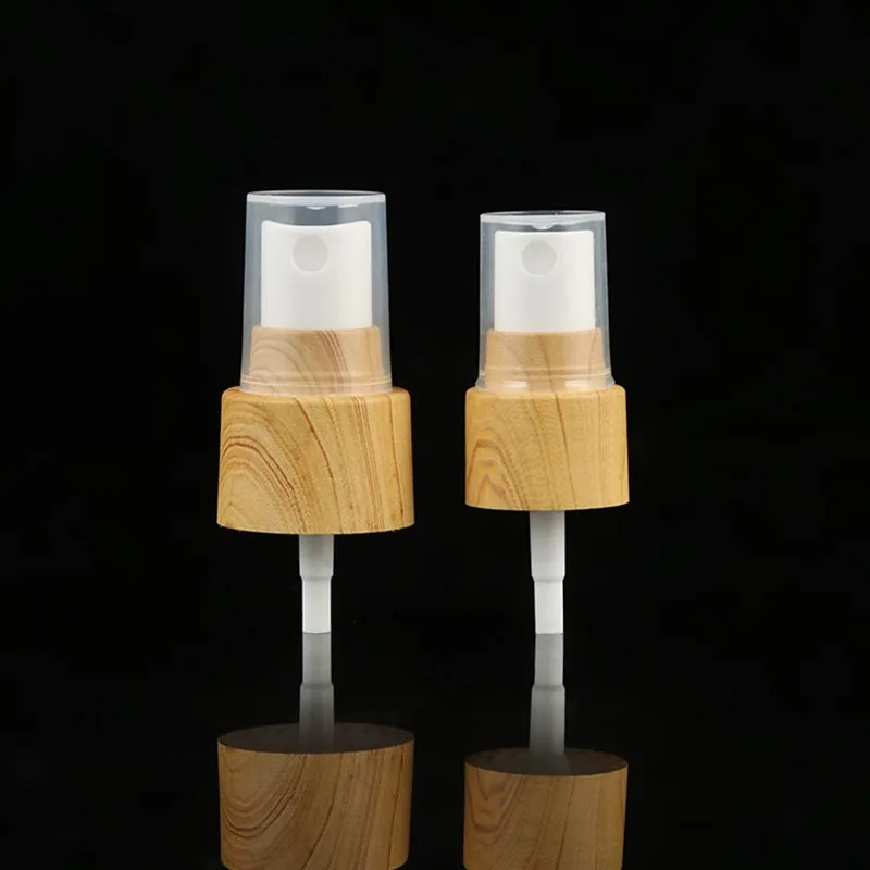 24/410 water transfer print cap wooden look deco  lotion pump 28/410 shampoo pump