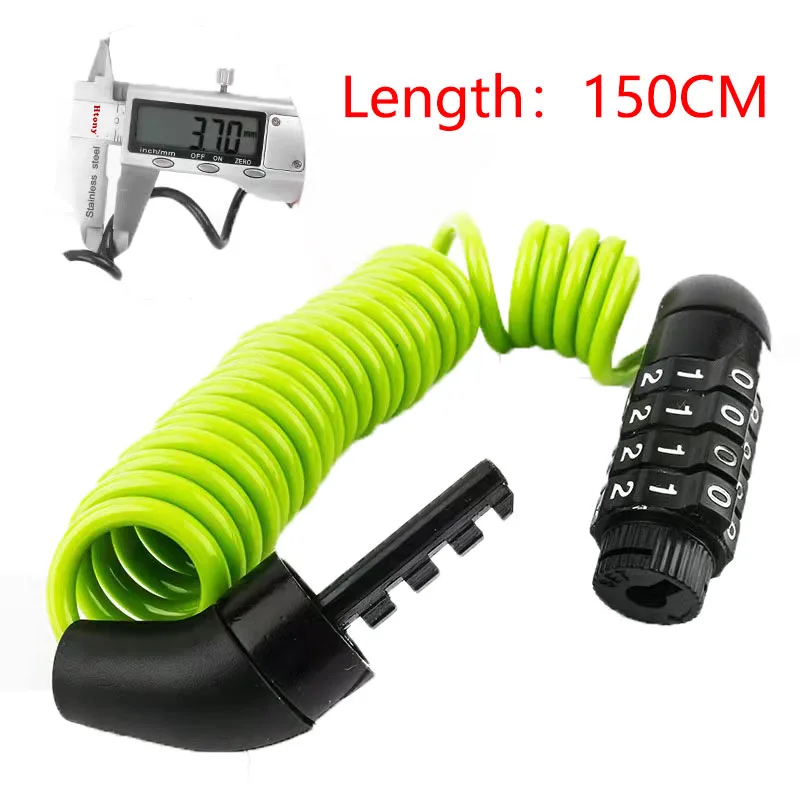 Mini Anti-theft Helmet Lock 4 Digit Password Bicycle Lock For Scooter Motorcycles Cycling Portable Bike Cable Lock