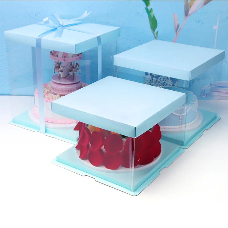 
Box Cake Transparent Costumize Holographic Luxury Cake Boxes Packaging And Bags 