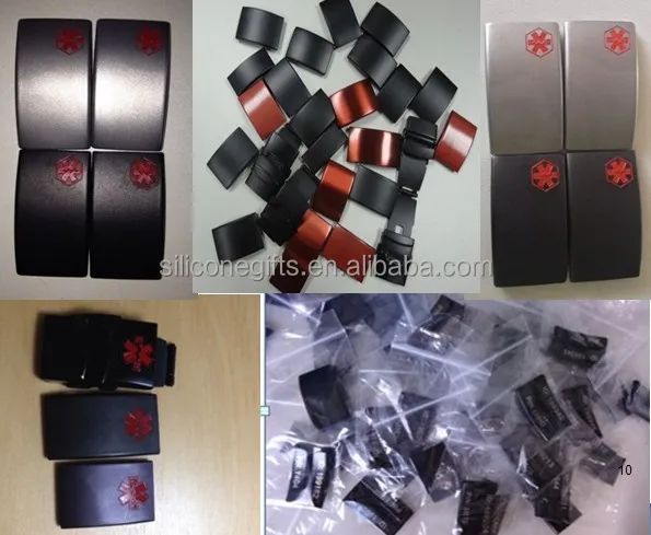 Official ID Wristband with Medical Alert Badge Silicone Clasp Personalized ID Bracelet