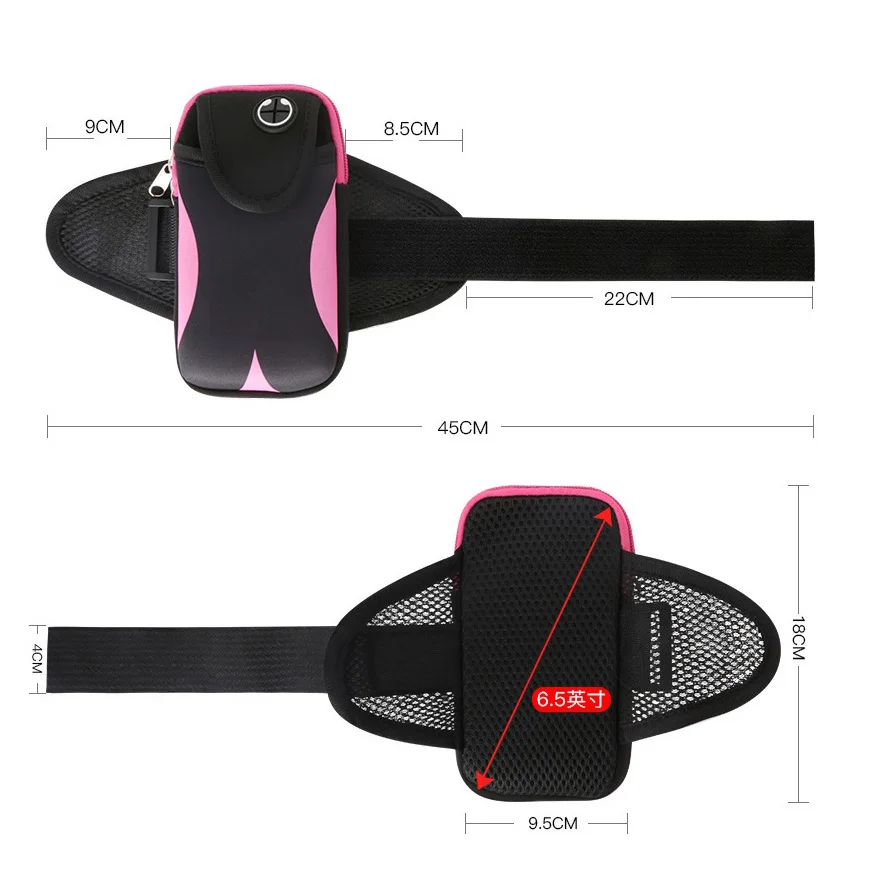 Custom Logo 6 inches Smartphone Arm Bag Outdoor Sports Multifunctional Armband Waterproof Running Sports Fitness Mobile Arm Bag