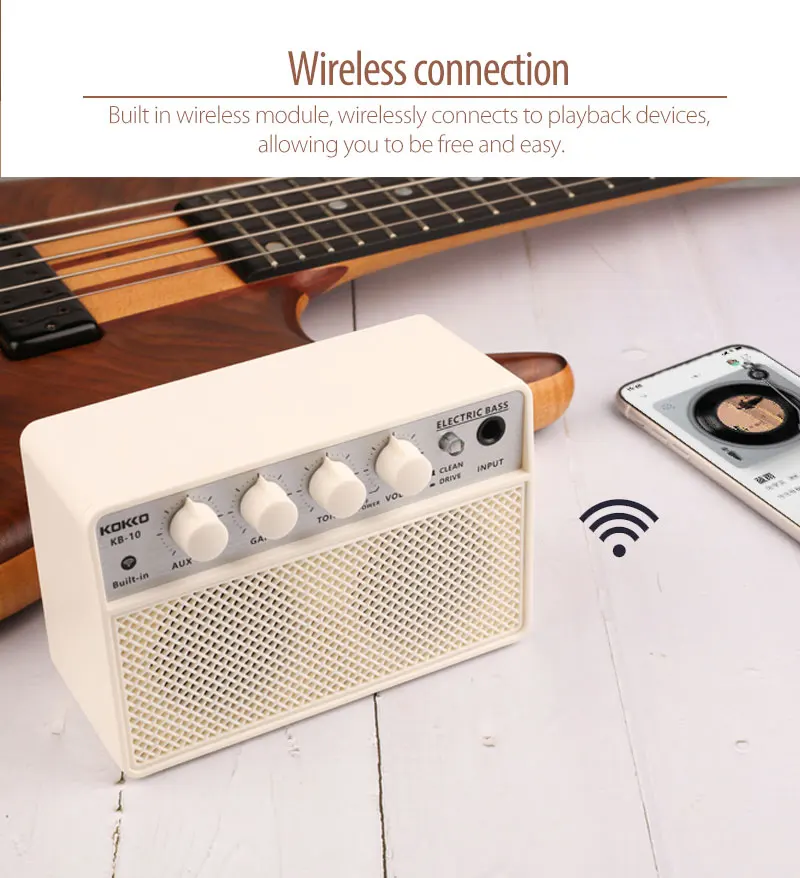 Наушники OEM ODM 10 Вт небольшой Bluetooth мини-Белый Портативный электрический бас-динамик для музыкальных инструментов