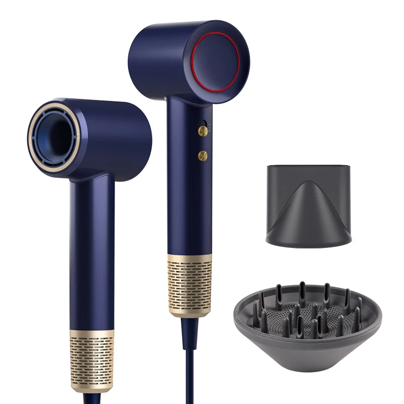 Negative Ionic Blow Dryer with Diffuser Nozzle 110000 RPM High Speed for Fast Drying Low Noise Hair Dryer