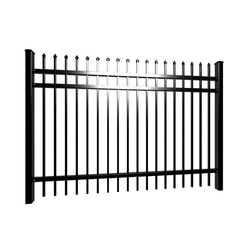 Wholesale Factory Price Black Powder Coated Steel Picket Fence for Garden Fencing