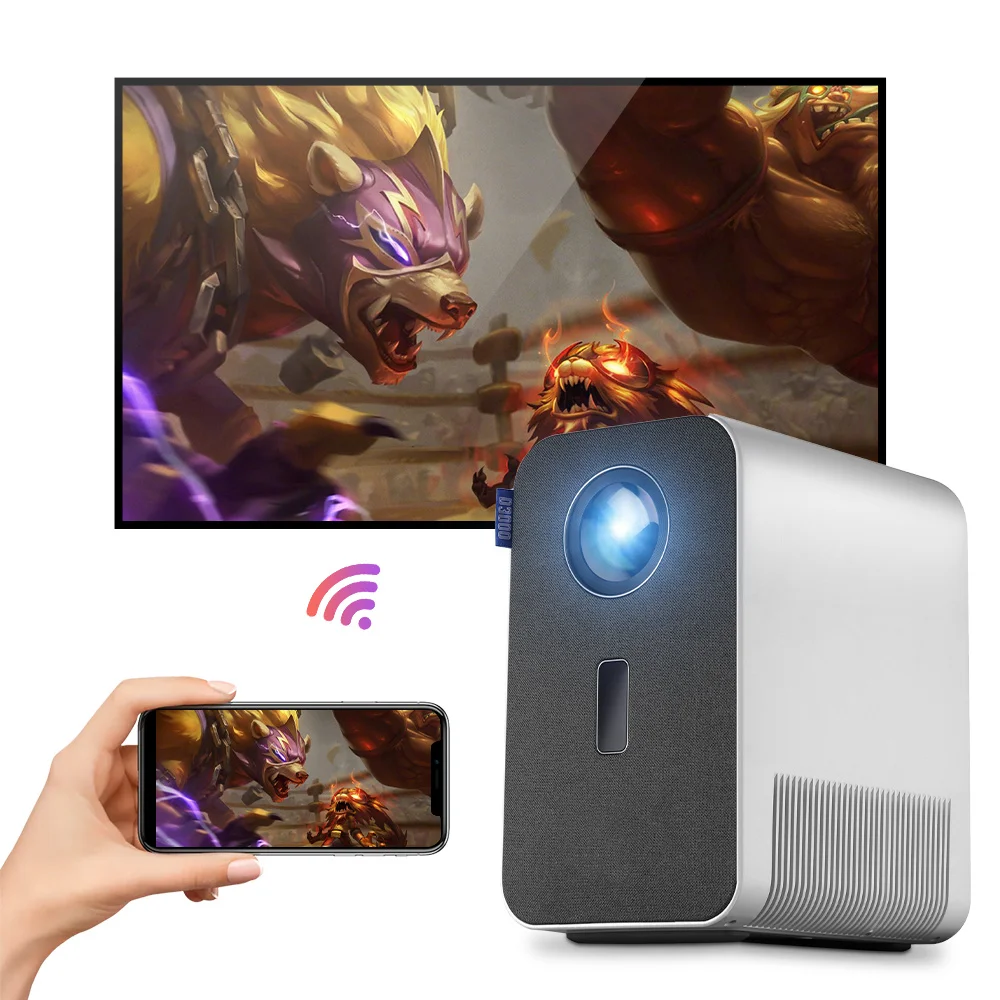 Lien D3000 HiFi High-Power Dual Speakers 5000 Lumens Best Projector Mobile Same Screen Video Projector