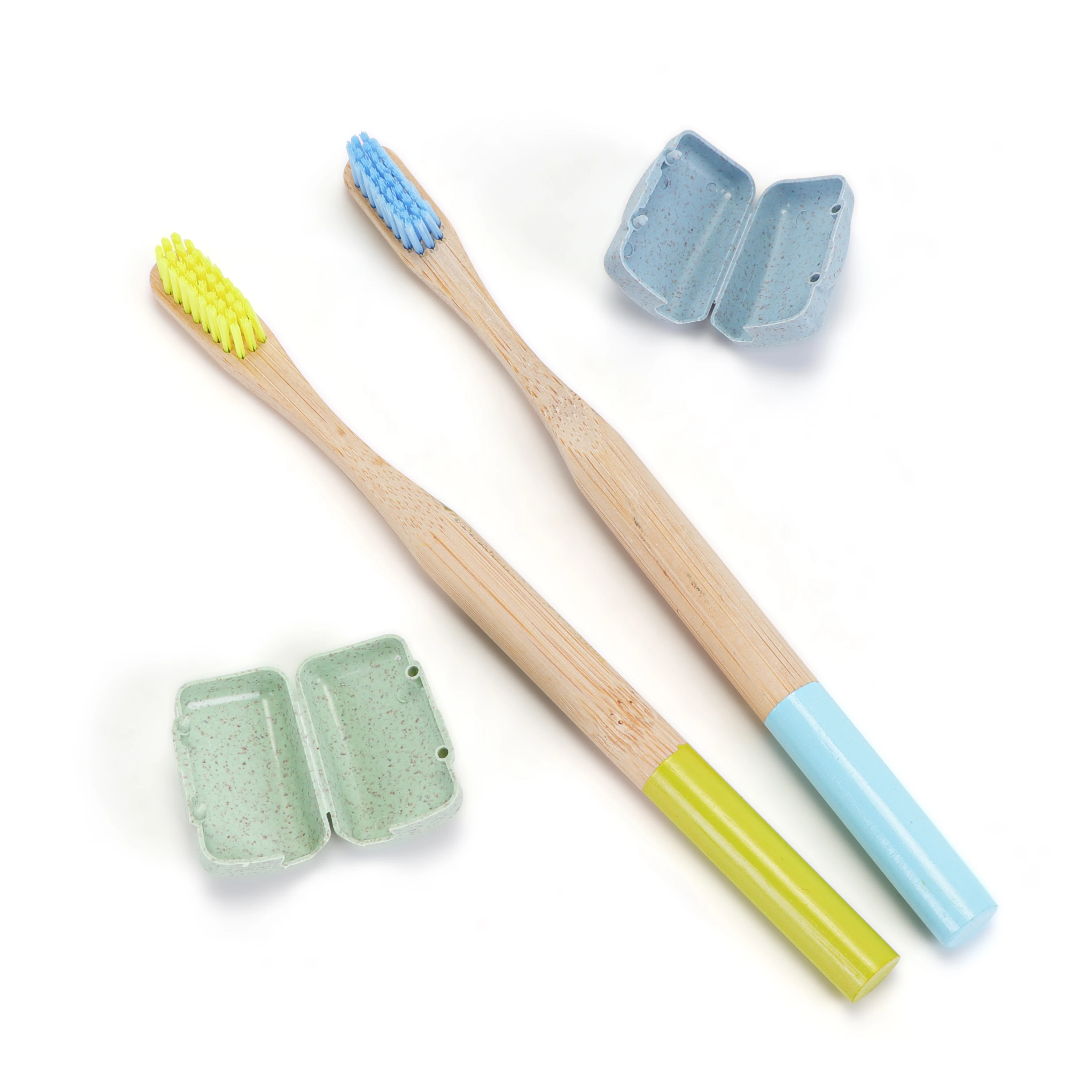 wholesale high quality bamboo toothbrush  reusable  rainbow natural tooth brush