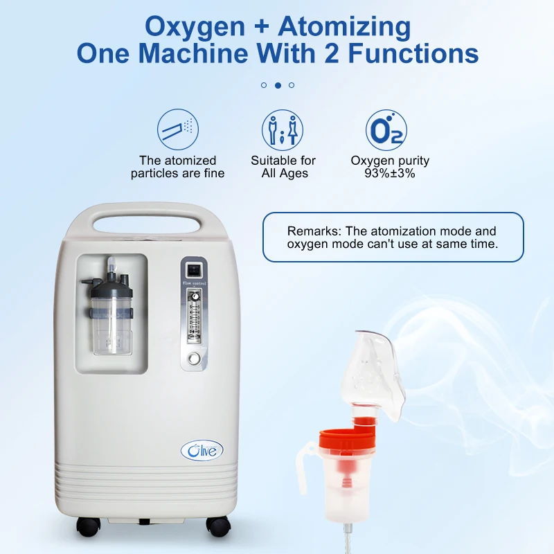 Olive 5 Liter Concentrador De Oxigeno Portatil 5l Mini Oxygen-Concentrator Portable Oxygene Concentrator
