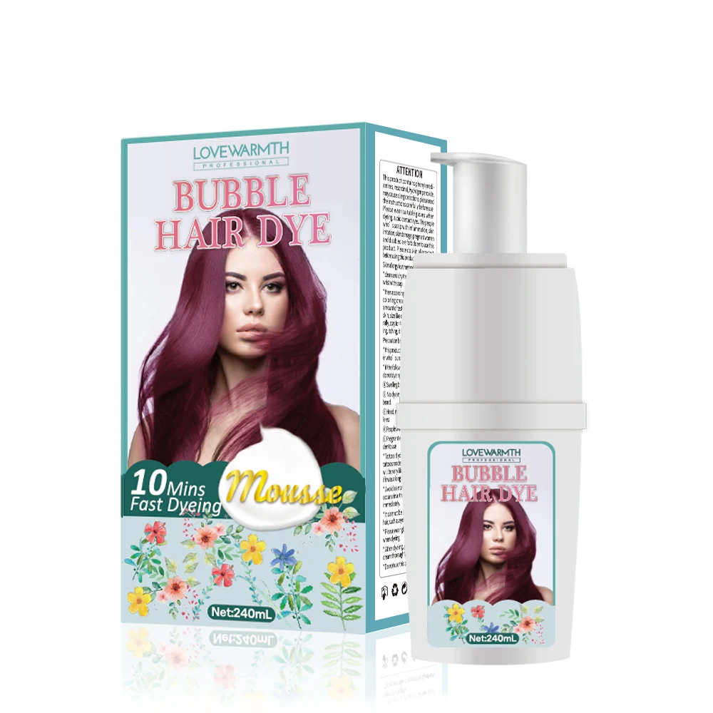 Home Use Hair Dye Bubbles Foam Hair Color Cream