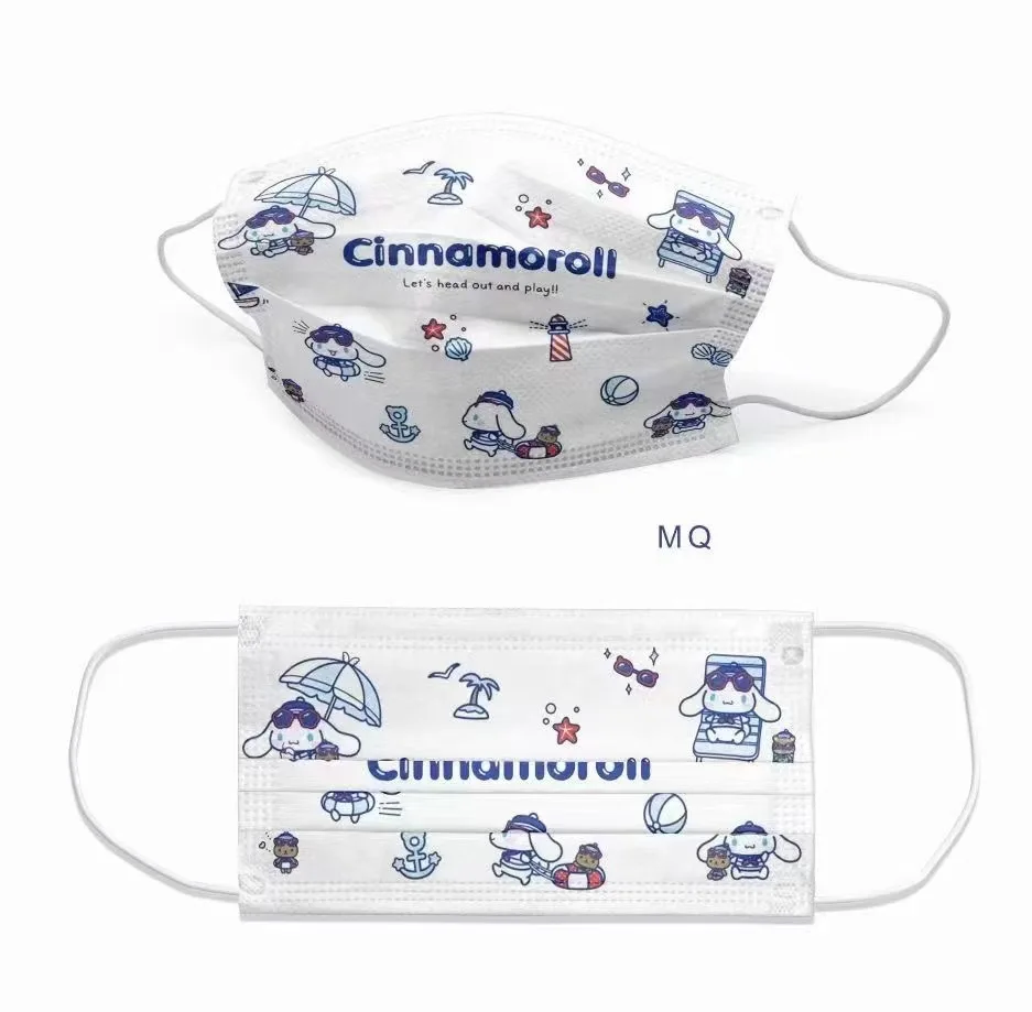 Cute Cartoon Printing 3 Layers Protective Masker Spunlance Fabric Disposable Face Mask for kids and adult