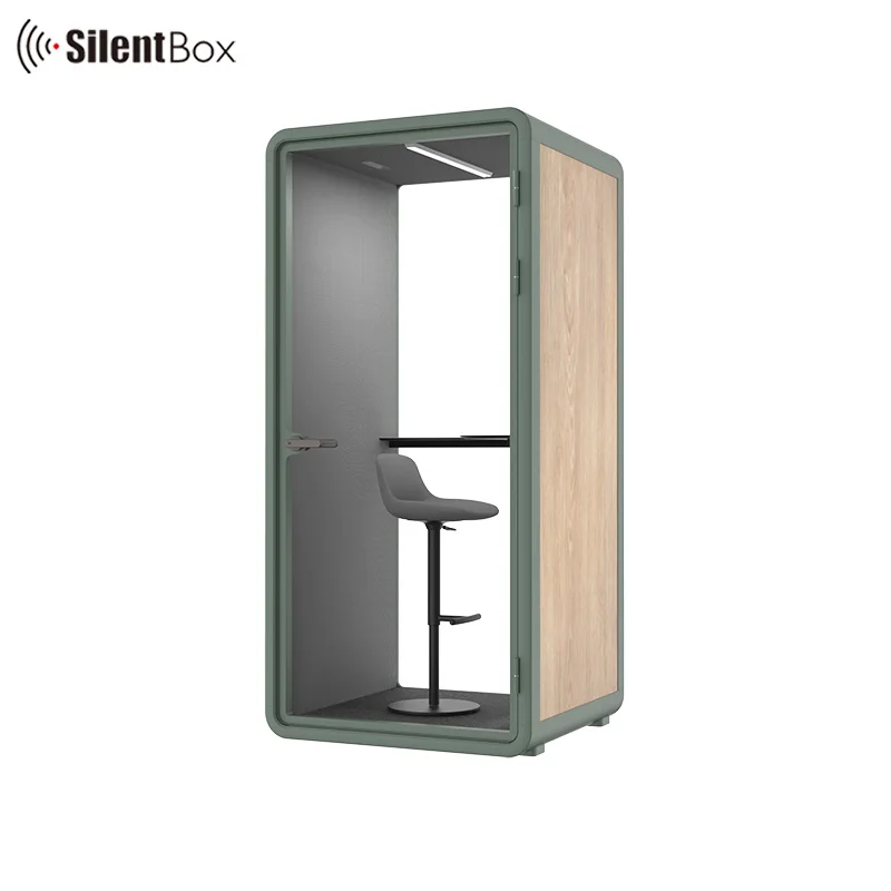 Office pods small size privacy booth portable and reconfigurable phone pods with compact laminate furniture