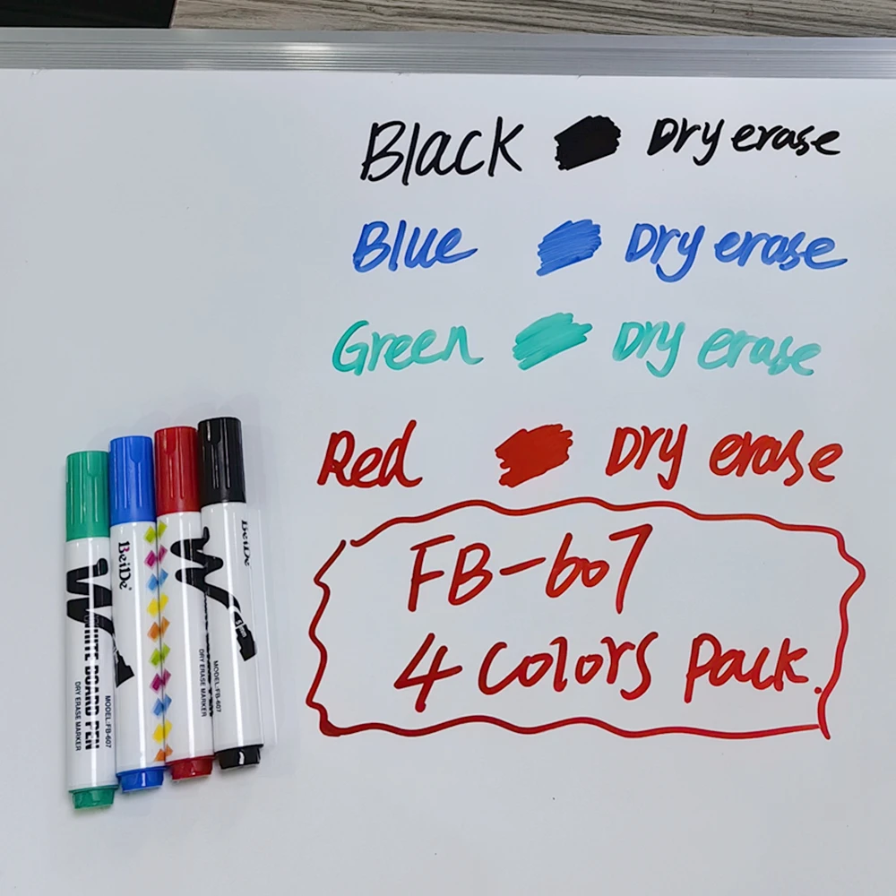 Wholesale Ready Stock Set of 4 Colors Dry Erase White Board Pen Bullet Tip Special Offer for New Year