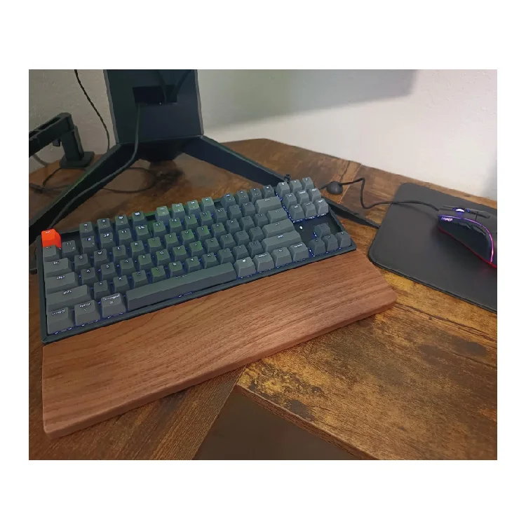 Wooden Wrist Keyboard Rest  -Mechanical TKL Gaming Keyboard Ergonomic Palm Rest