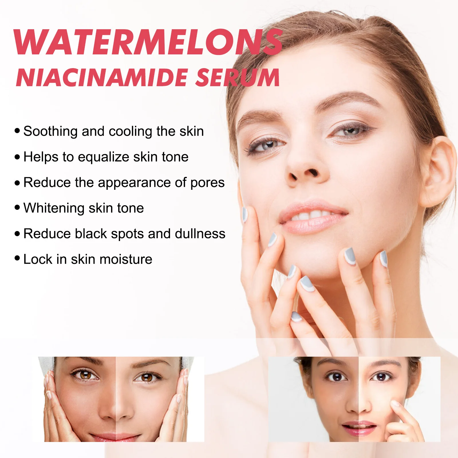 EELHOE nicotinamide moisturizing brightening essence hydrating moisturizing fading spots firming and whitening skin essence
