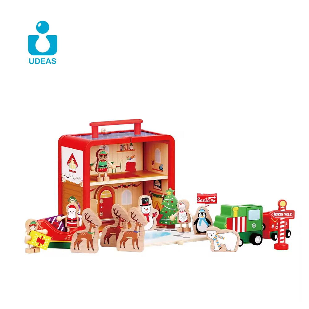 UDEAS Cheap novelty new merry christmas theme gifts figurine and train toys for kids