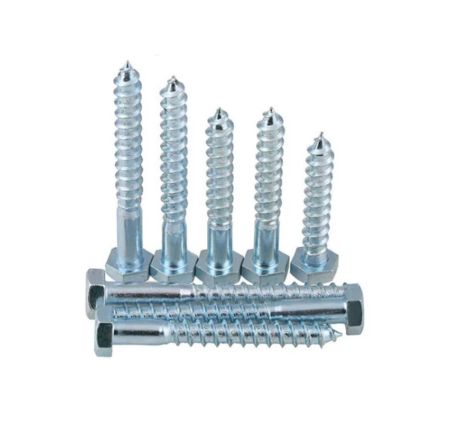 Hebei Yisen Fastener  DIN571 hexagon head self tapping wood screw for furniture stainless steel
