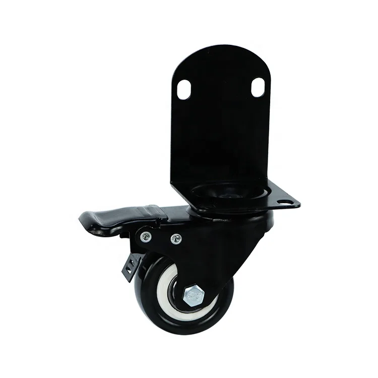 2Inch L Board Light Duty Swivel Locking Side Mount Caster Wheel Small L shaped Furniture Castors