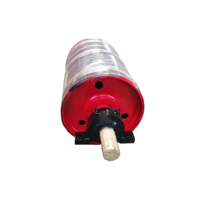 High quality 650mm dia conveyor roller drum with motor and gearbox rubber lagging conveyor head pulley