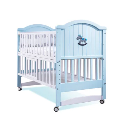 
Wholesale new born High quality baby cot sets baby crib wooden baby cradle with mat 