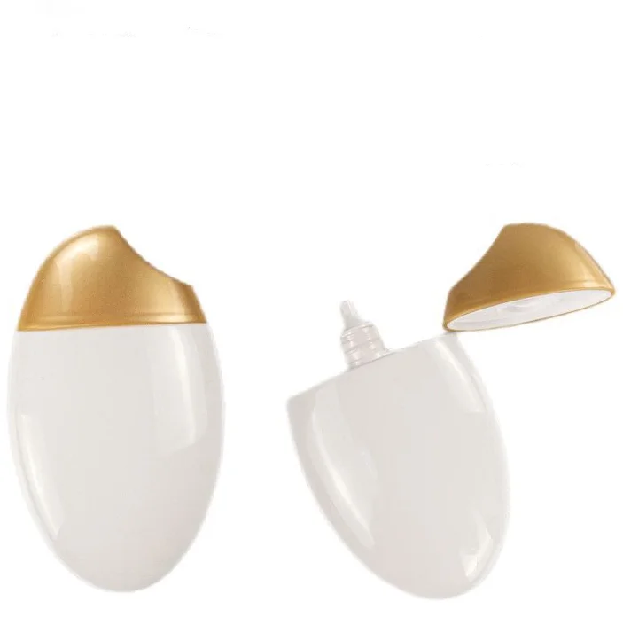 PE material egg shape oval shape 70ml squeeze sunscreen cream serum bottle