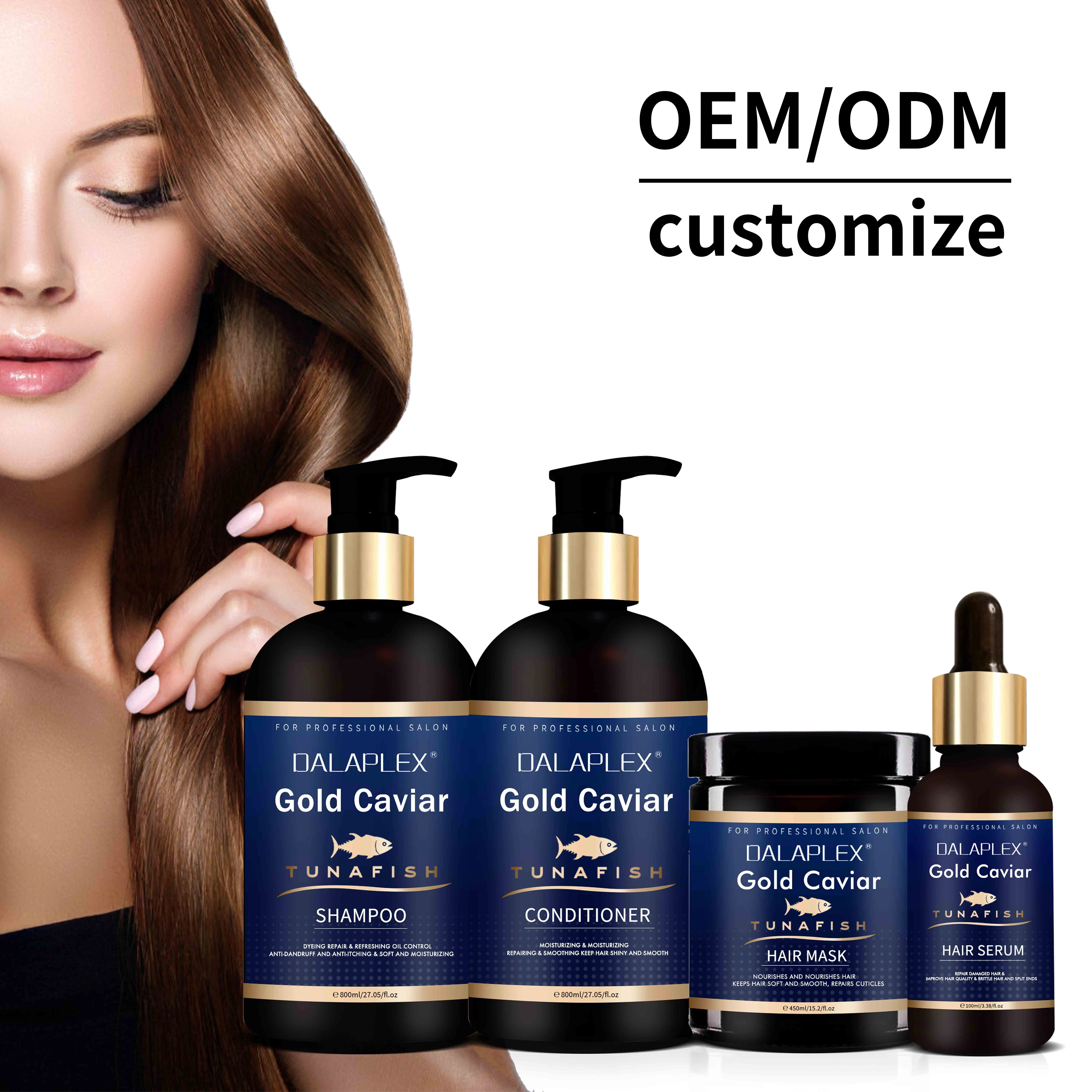 OEM Factory price gold caviar hair care shampoo and conditioner set private label caviar hair treatment set
