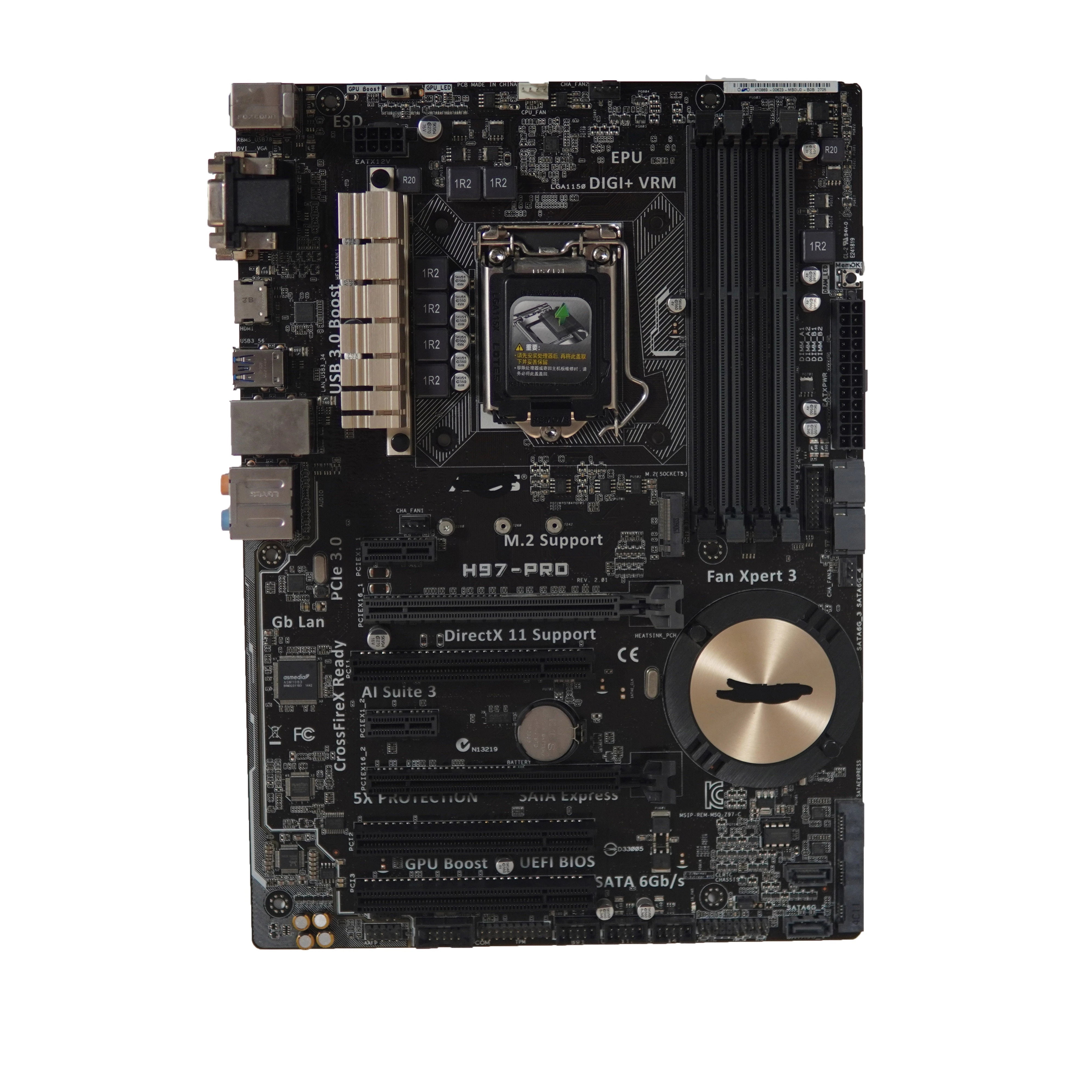 Новый бренд для ASUS H97-PRO офисном материнская плата i7 i5 i3 32 Гб DDR3 блок питания ATX материнская плата LGA1150