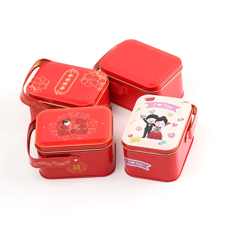 Printing Design Food Grade Square Tins Can Custom Candy Chocolate Tin Box Biscuits Metal Tins Container