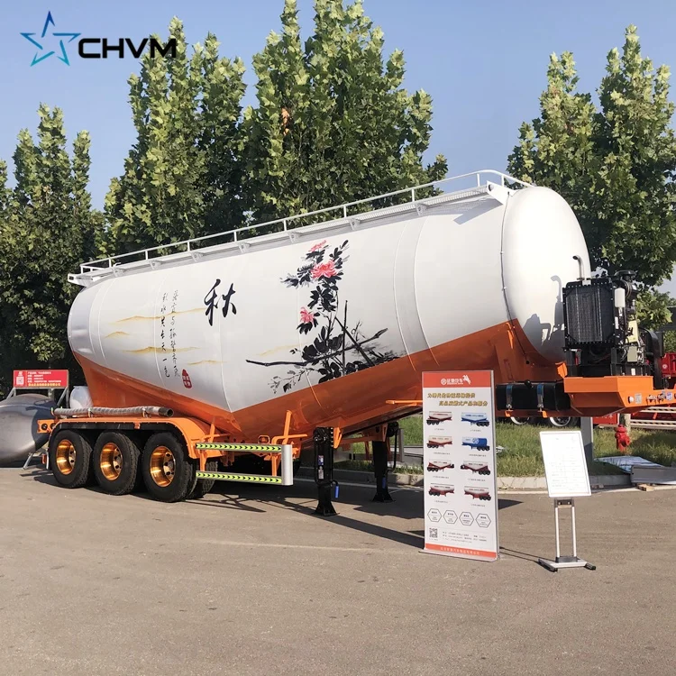 Сухой цементный цистерна для силоса из порошкового материала полуприцеп грузовика с воздушным компрессором резервуар цемента оптом