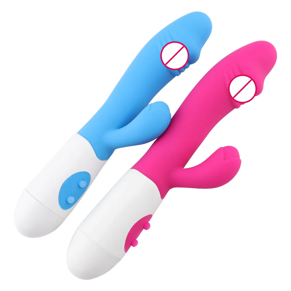 10 Speeds Silicone Dual Fake Dildo Vibrators Vibration Massager Battery G-spot Stimulator Stimulating Vibrator Sex Products