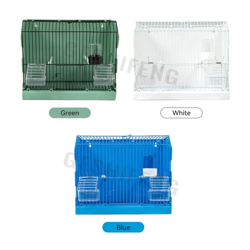 Geshifeng New Design Bird One Side Door Racing Pigeon Parrot Breeding Cages With Two Feeder