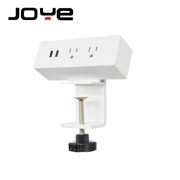 US Standard Clamp Mount Tabletop American standard Power Strip Socket With USB