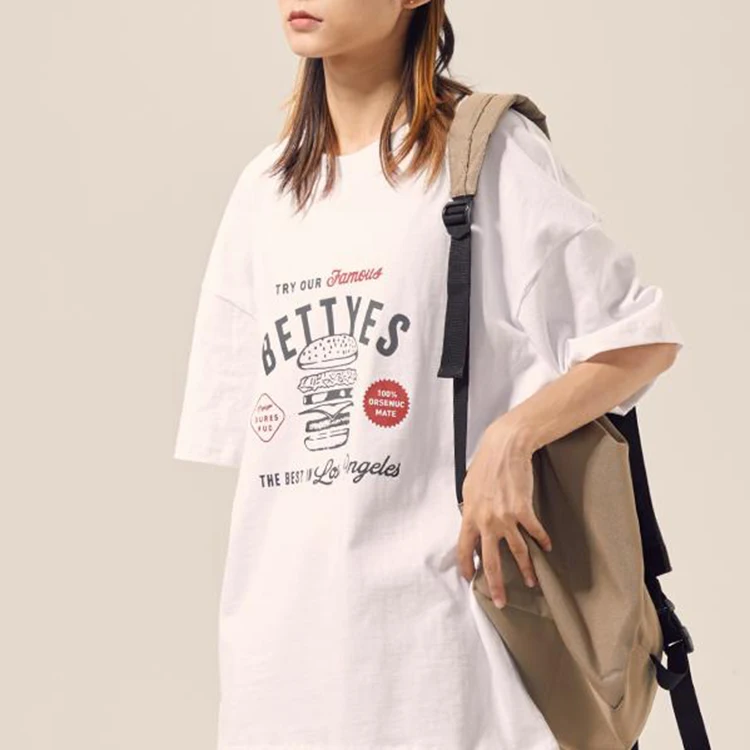 Модная футболка в стиле оверсайз с принтом, оптовая продажа, высокое качество, на заказ, однотонная хлопковая футболка унисекс