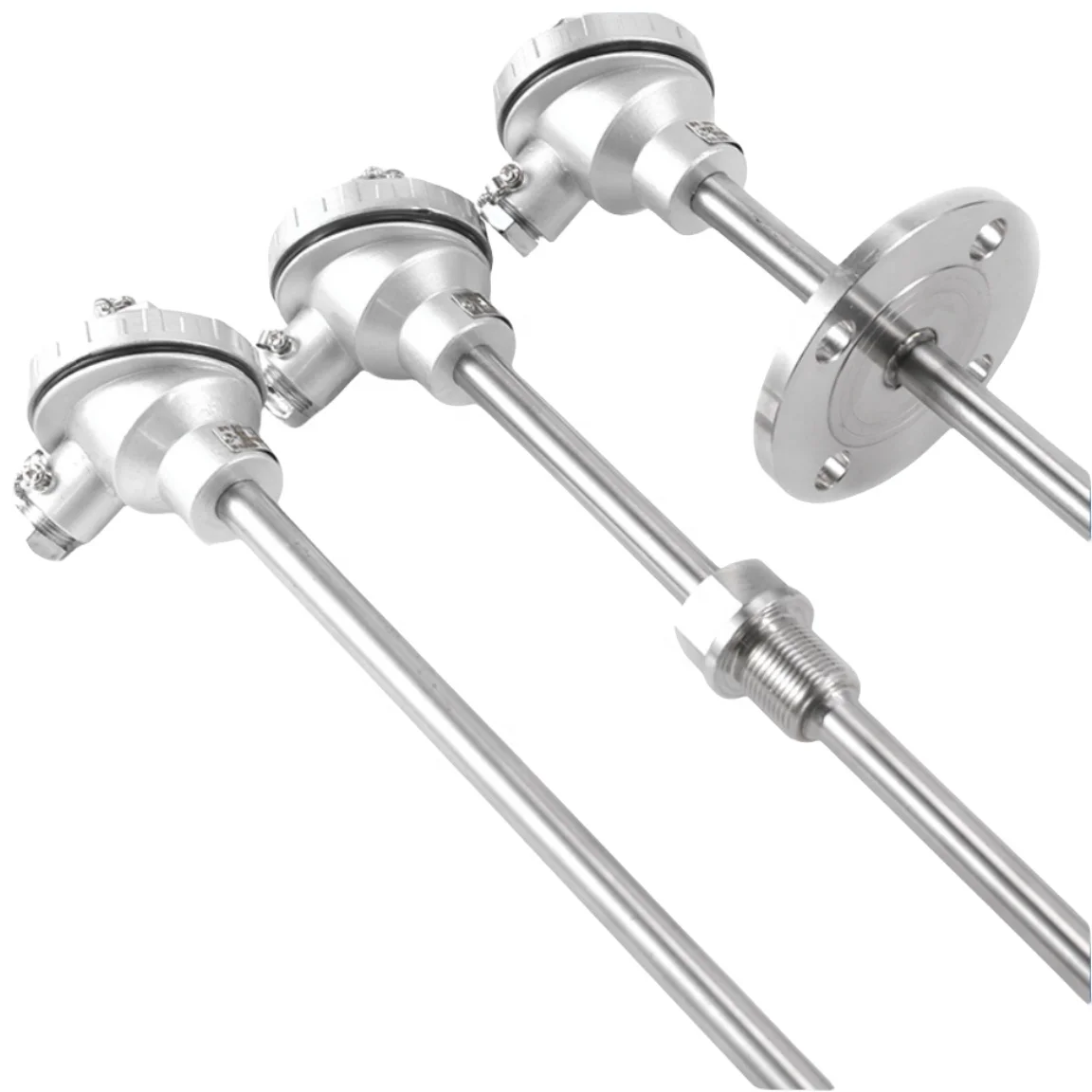 HK K type thermocouple 0-1300c temperature sensor Sheath flexible 4-20ma 24v transmitter Probe  N K E J pt100 pt1000