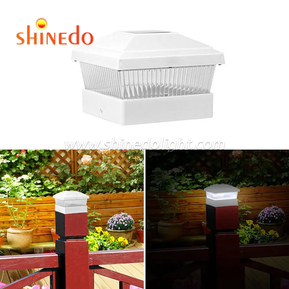 Solar Post Lamp Outdoor Waterproof Column Head Light For Garden Wall Lamp Garden Fence Landscape Lamp For Gate Garden Decoration