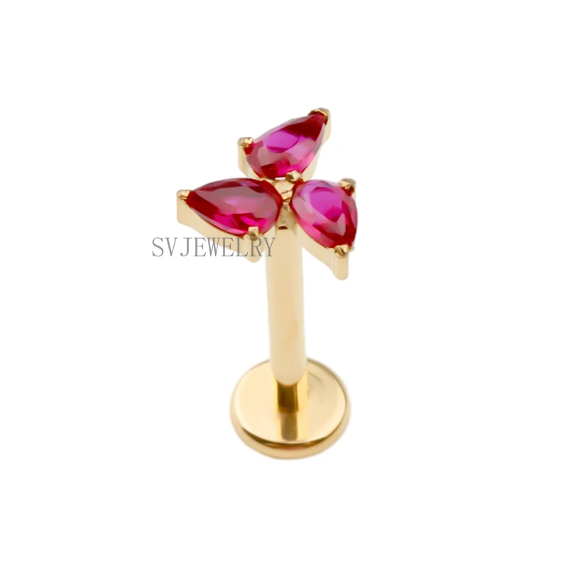 2024 most popular design factory price F136 titanium internallty threaded labret piercing jewelry