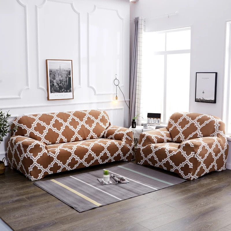 Cheap Wholesale Stretchable Spandex Cushions Two Seat Cover 1 2 3 Piece Sofa Cover Set used sofa covers