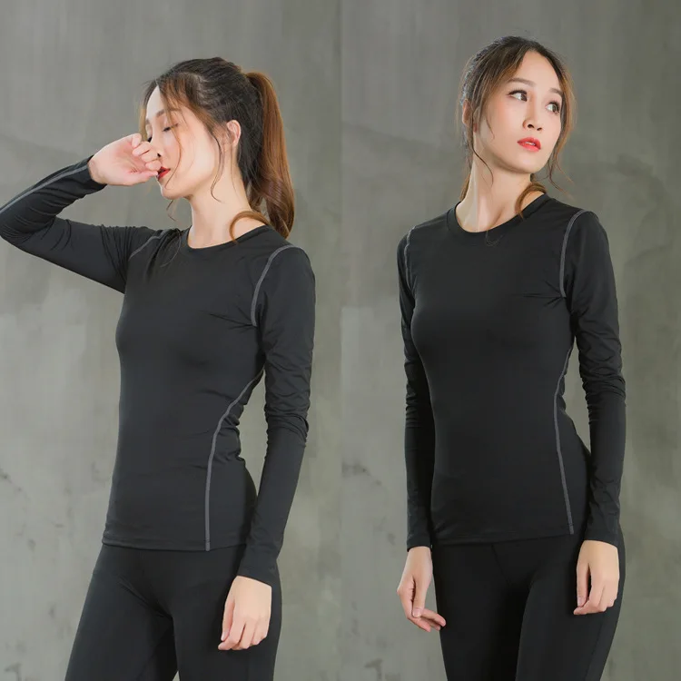 2021NEW Tight training long sleeve exercise yoga T-shirt moisture wicking long sleeve shirt