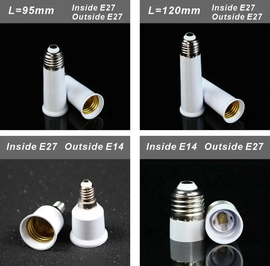 E27 E40 E14 B22 Led Lamp Converter Lamp Socket E Base Screw Brass Copper Lighting Accessories Adapter Lamp Holder