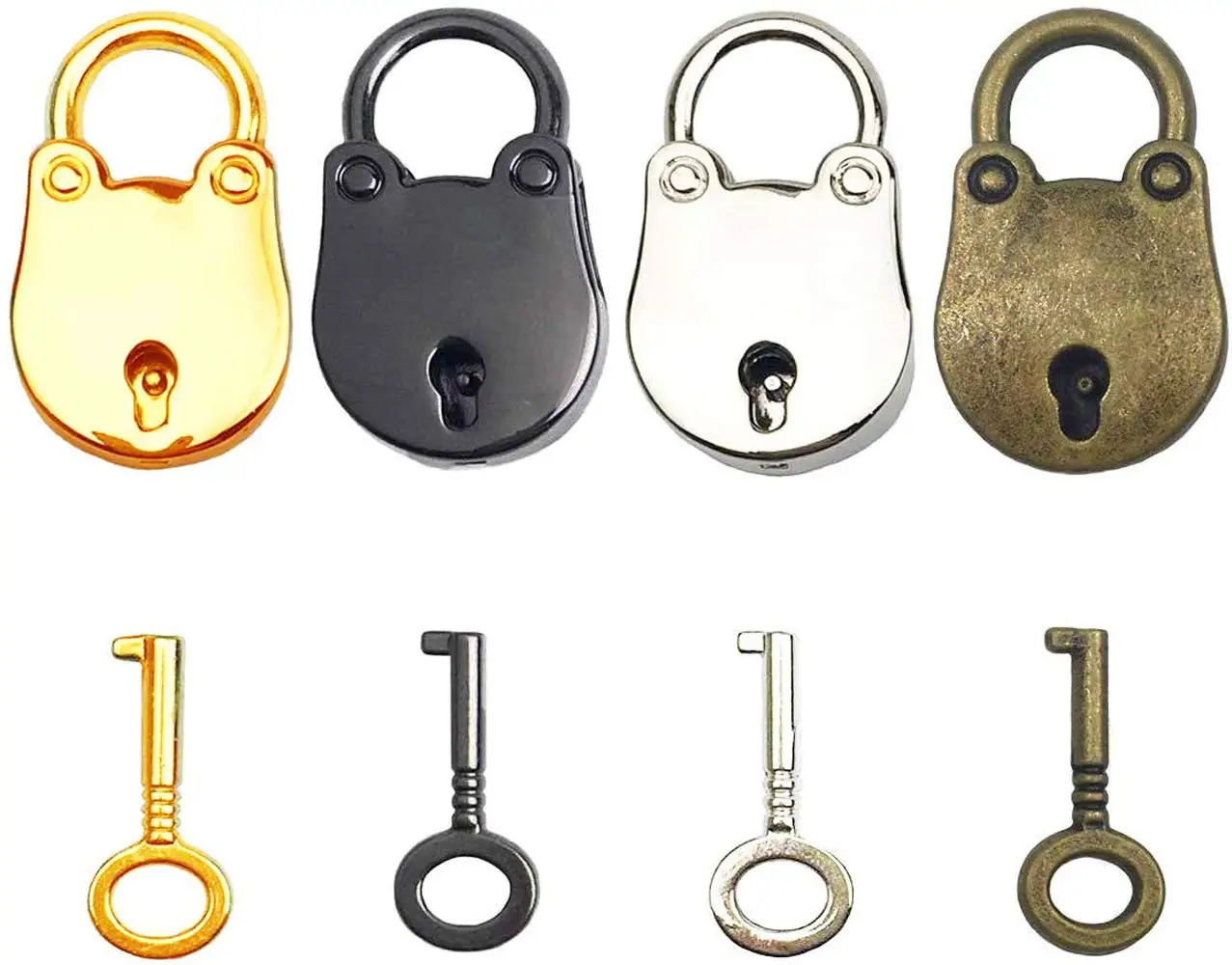 Custom heart shape padlocks and keys fingerprinting smart tuya practice art craftsman ship brass rose gold suitcase disc padlock