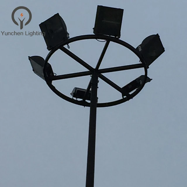  15-40m Outdoor Lighting Galvanized High Mast Light Poles for Football