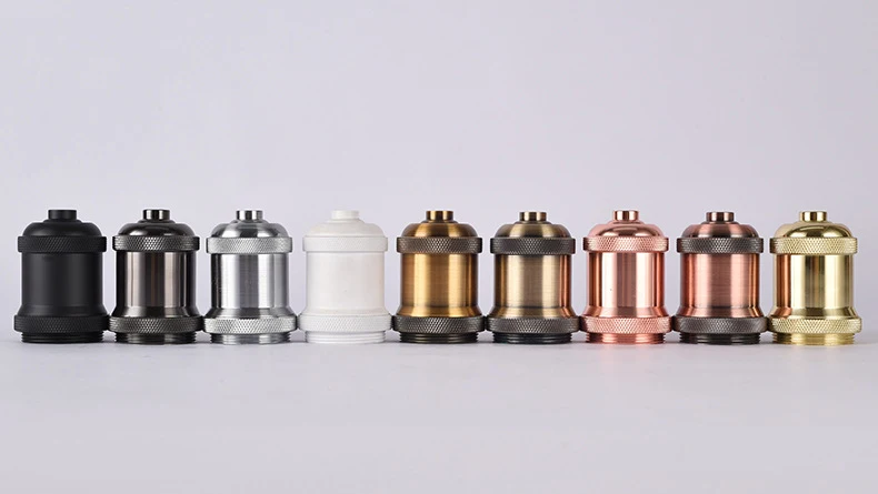 Vintage Industrial Retro Lamp Holder E27 Screw Bulb Base Edison Aluminum Light Socket for Lamps & Lamp Bases