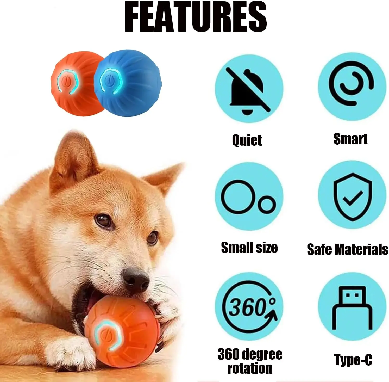 New Design Smart Gravity Ball Dog Toy Ball Electronic Tough Dog Toys Interactive Pet Ball Toys for the Dog