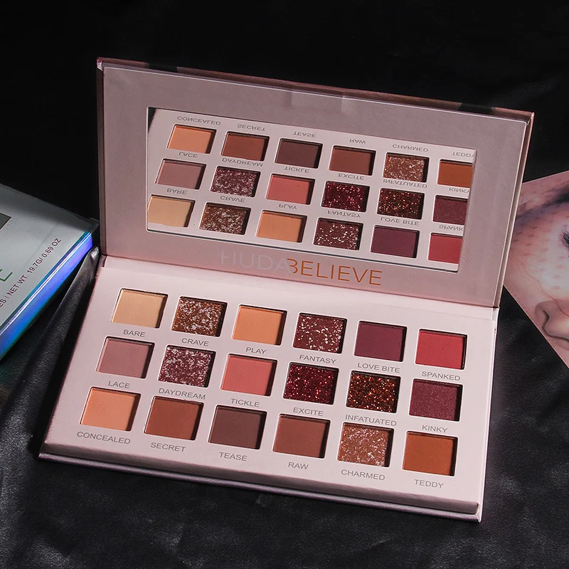 2021 новая частная марка для палитры теней для век палитра цветов изготовленные на заказ 18 видов цветов картон палитры теней для век упаковка коробка