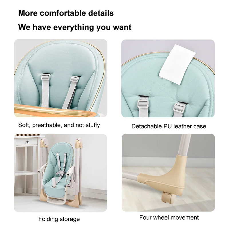 Baby dining chair children dining multi functional folding portable baby kids feeding chair dining gaming table