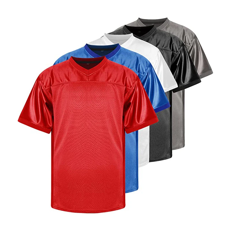 Digital Sublimation Printing Quick Dry Vented Mesh Football Jersey American Wholesale Custom Mens Blank Football Jersey