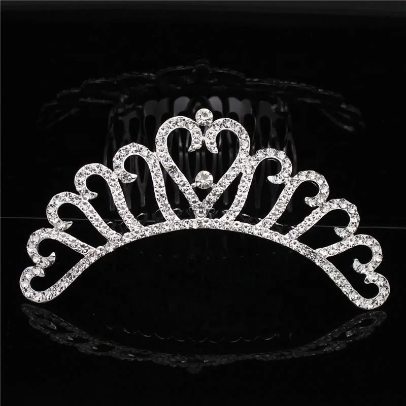 Лидер продаж, Детские свадебные аксессуары для волос со стразами, диадема, корона, аксессуары принцессы, ювелирные изделия для вечеринки, тиара для детей